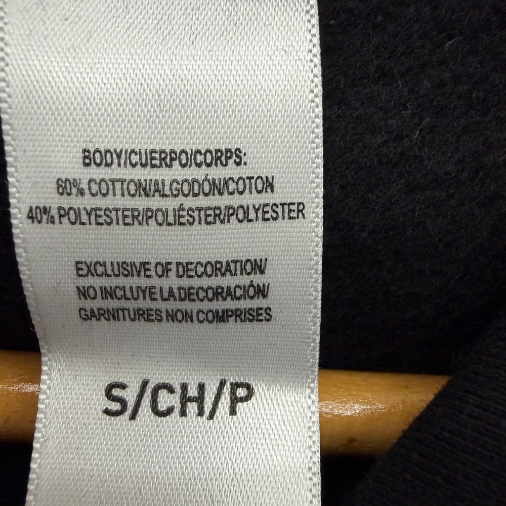 Reebok Patent‎ Hoodie Mens S Black Fleece Pullover Hand Pocket Active Outdoor - Picture 6 of 11